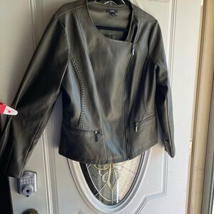 Size L Alfani faux leather coat